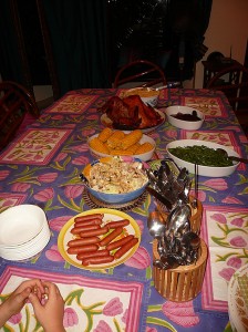 The spread was yummy—a bit random with hotdogs, but regardless very yummy.
