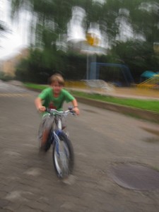 He was going so fast, the photographer couldn't catch a shot of him.