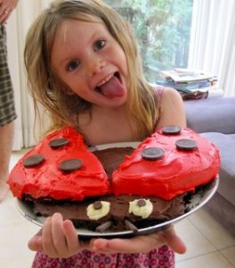 For some reason, Gigi wanted a ladybug cake this year.  She got it!