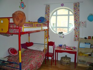 Gigi is now sleeping in her room--granted, Vincent is there too, but that's going to be a hard habit to break.  They are used to sharing a room.