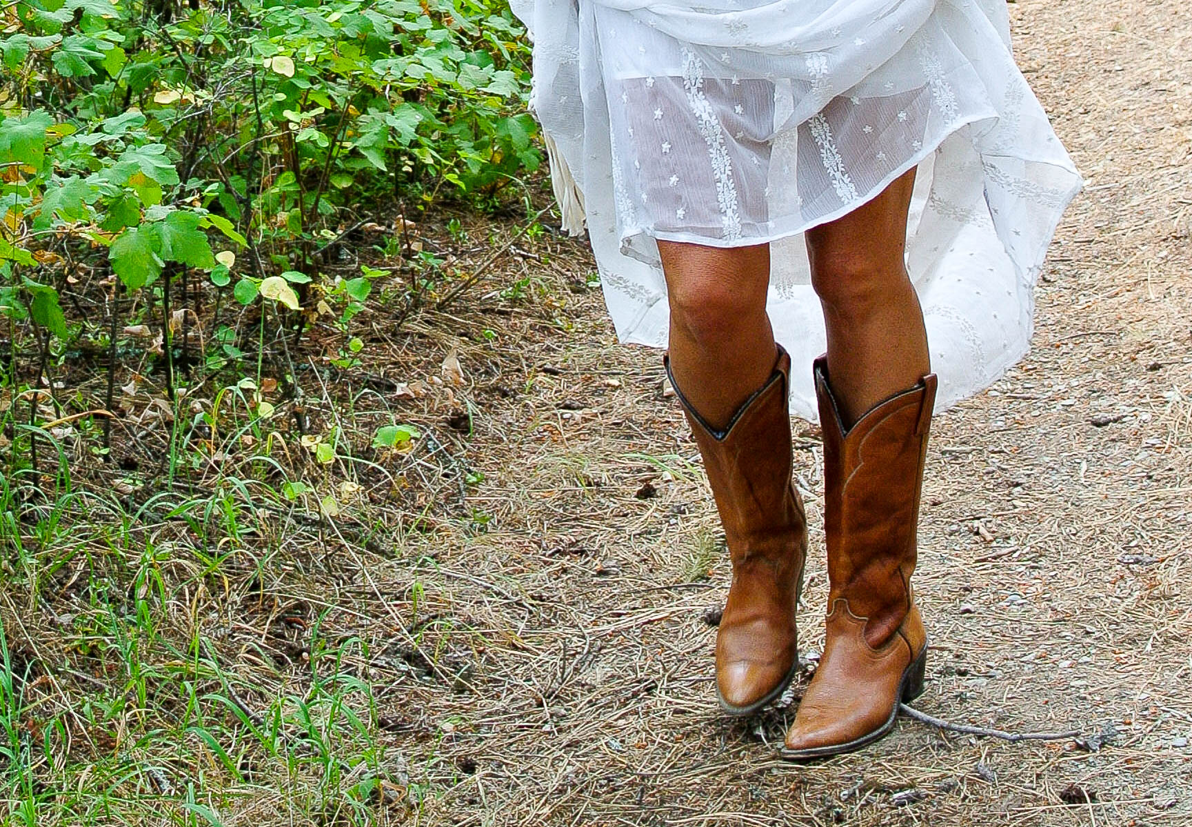 sundress and cowgirl boots